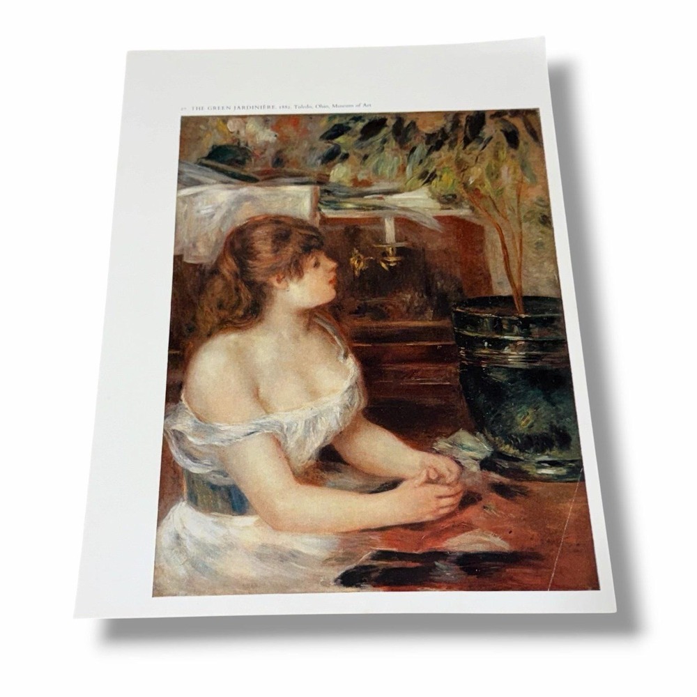 Vintage Art Book Plate Illustration The Jardiniere Auguste Renoir J